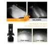 LED крушки с лупа Y10 H4 – 6000K, 6400LM, CANBUS, снимка 8
