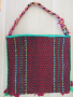 Стара ръчно тъкана вълнена капанска торбичка, снимка 6