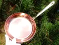 Френски меден тиган,чиста червена мед 800 гр. , снимка 2