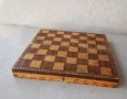 Стара Кутия Дъска Шах Малка Преносима Сгъваема, снимка 2