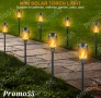 Соларна лампа 57см. за декорация на градина и двор с огнен ефект, танцуващ пламък, снимка 9