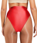  XL Луксозна ,червена  еластична сатенена бикина , снимка 2