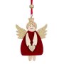 3 броя Дървени коледни висулки за елха, Ангелче, 11см, снимка 2