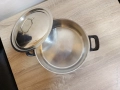Испански дълбок тиган / плитка тенджера MG Inox (24х8 см) с капак – алпака 18/10, снимка 3