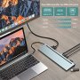 USB C докинг станция, USB C хъб, троен монитор USB тип C към DP HDMI VGA адаптер, снимка 5