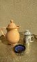 Порцеланови чайник,чаша за чай и чинийка за сладко, снимка 1 - Сервизи - 33865250