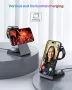3 в 1 Нова стойка зарядно за телефон слушалки часовник Магнитна станция iPhone iWatch, снимка 6