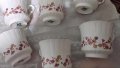 Костен порцелан - за кафе с флорален мотив, снимка 1 - Сервизи - 41700672