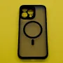 iPhone 14 Pro Max кейс MagSafe матов с черна рамка, снимка 2