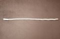 Елегантен еластичен колан бижу с бели/бежови перли и правоъгълна закопчалка с малки перли, снимка 4