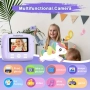 Фотоапарат с принтер за деца Фотоапарат за моментални снимки с принтер Лилав Розов Син, снимка 16