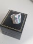 Дамски сребърен пръстен с кралски седеф, снимка 3