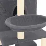 vidaXL Котешко дърво със сизалени стълбове, тъмносиво, 180 см, снимка 6