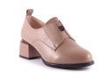 Дамски обувки с ток в бежово , снимка 1 - Дамски обувки на ток - 42270672