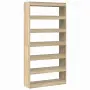 vidaXL Шкаф за книги 6 нива 100 x 30 x 198 см Инженерна дървесина, снимка 7