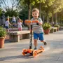 Детска сгъваема тротинетка 21st Scooter със светещи силиконови колела – Оранжева, снимка 2
