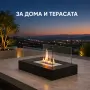 Настолна био камина с истински пламък и защитни стъкла – без комин, 35 см, снимка 4