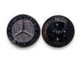 Емблема за преден капак тип тапа Мерцедес Брабус 57mm Синя/Черна A2048170616 Mercedes-Benz Brabus, снимка 3