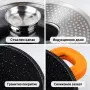 Дълбок гранитен тиган с капак и дозатор 28 cm, 3,3 l, снимка 7
