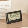 Електронен светещ часовник с термометър будилник аларма с осветление, снимка 6