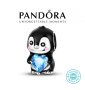 Нови! Талисман Пандора сребро проба 925 Pandora Blue Heart Penguin. Колекция Amélie, снимка 1 - Гривни - 44342841