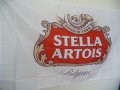 Stella Artois знаме флаг Стела Артоа бира реклама бяло белгийска , снимка 1 - Декорация за дома - 39749758