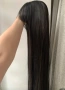 Права черна дълга перука, снимка 5
