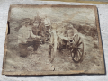 Стара военна снимка войници оръдие топ, снимка 1
