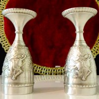 Чаши от калай с лов на Елен. , снимка 4 - Антикварни и старинни предмети - 41899782