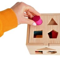 Образователен Детски дървен сортер куб, снимка 5 - Образователни игри - 41365066