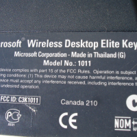 Microsoft Wireless Desktop Elite Keyboard 1011 – безжична луксозна клавиатура, мишка, ресийвър, снимка 10 - Клавиатури и мишки - 36209294