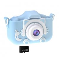Дигитален детски фотоапарат STELS W329, Селфи камера, 64GB SD карта, снимка 9 - Фотоапарати - 40175878