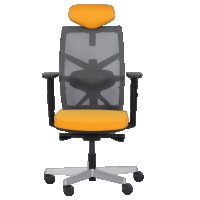 Ергономичен стол FREDO - медено жълт, снимка 1 - Столове - 40570395