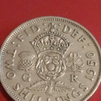Две монети 25 песети 1957г. Испания/ 2 шилинга 1950г. Великобритания за КОЛЕКЦИОНЕРИ 34824, снимка 7 - Нумизматика и бонистика - 44303939