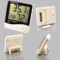 Термометър, влагометър и часовник 5в1 за вътрешна и външна температура, снимка 5 - Други - 39614100