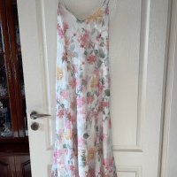 Нова ефирна дълга елегантна рокля флорален принт нежни цветя , снимка 5 - Рокли - 41612577