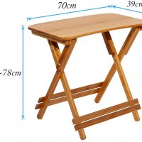 Бамбукова сгъваема маса L012-KS-HSJ-011, снимка 3 - Градински мебели, декорация  - 35885659