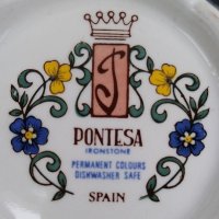 Испанска порцеланова захарница "Понтеса" , снимка 3 - Сервизи - 40587894
