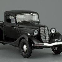 ГАЗ М415 пикап 1939 - мащаб 1:43 на DeAgostini моделът е нов в блистер, снимка 3 - Колекции - 44395562