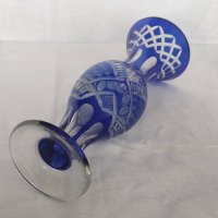 Синя Кристална ваза, снимка 3 - Вази - 39312950