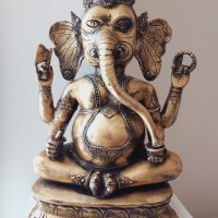 Огромна бронзова фигура на Индийския бог на мъдростта(Ганеша), снимка 1 - Антикварни и старинни предмети - 40060975