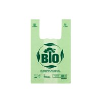 Чанта тип T-shirt, 25 × 43 cm компостируема BIO GREEN, снимка 1 - Други - 42262649
