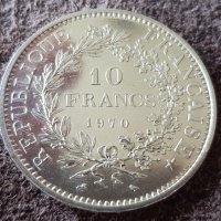 10 франка 1970 Франция СРЕБРО сребърна монета в качество 3, снимка 1 - Нумизматика и бонистика - 41372967