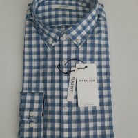 Мъжка риза каре  Jack & Jones Premium Slim Fit, размер - L.                         , снимка 2 - Ризи - 39267376