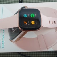 Смарт часовник Fitbit Versa 2,Розов,(включени S и L ленти)сърдечен ритъм, музика, вградена Alexa, пр, снимка 5 - Смарт гривни - 40420172