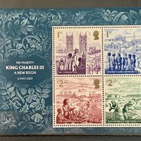 1828. Великобритания 2023 ~ “ История. Коронацията на Крал Чарлз III. ”,  **, MNH , снимка 1 - Филателия - 42557510