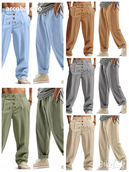 Мъжки ленен ежедневен панталон, 8цвята , снимка 1