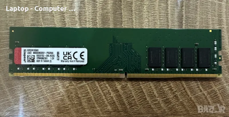 Kingston ValueRAM KVR26N19S8/8 - Рам памет 8GB DDR4 2666MHz , снимка 1
