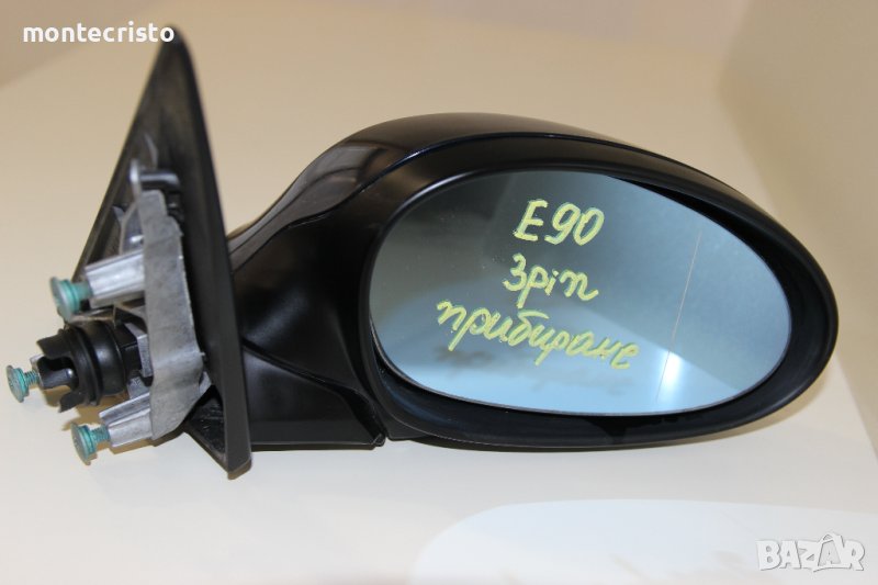 Дясно електрическо огледало BMW E90 E91 Serie 3 / 3 пина / 51167282572 / прибиране прибиращо, снимка 1