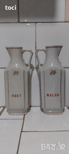 стари порцеланови съдове за оцет и олио , снимка 1